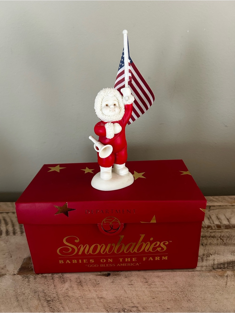 Vintage Department 56 "God Bless America" Snowbabies figurine